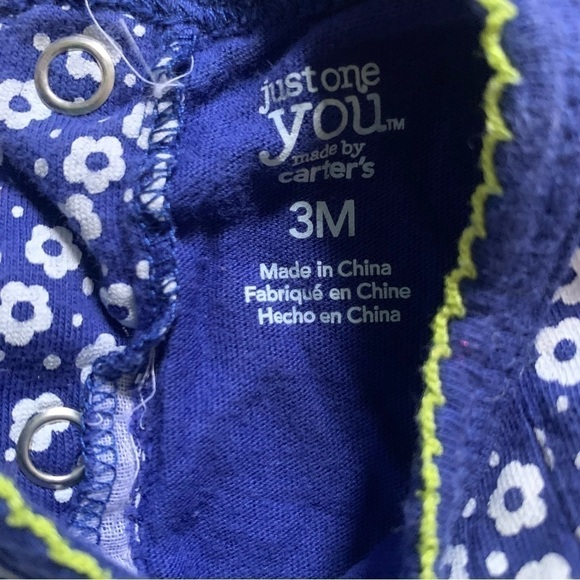 JUST ONE YOU by CARTER’S Blue Peplum Sleeveless Sunsuit size 3 months - Picture 3 of 3
